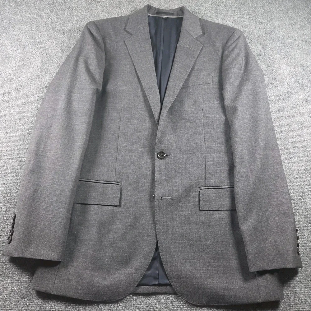 J.Crew Ludlow Blazer Mens 36R Gray Tollegno 1900 Italian Wool Stretch